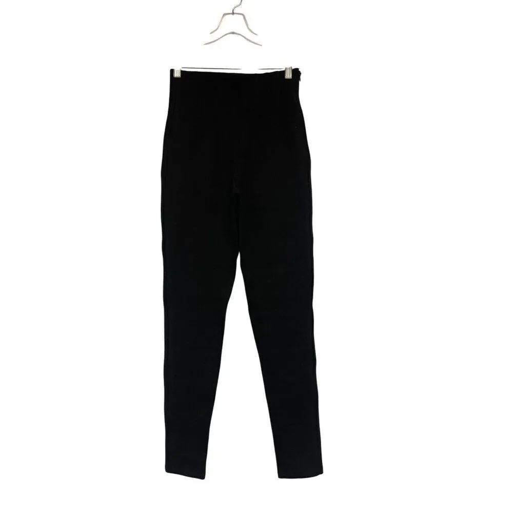 Zara Womens Pants S Small Black Leggings High Rise Ankle Stretch 3046/293 NWT